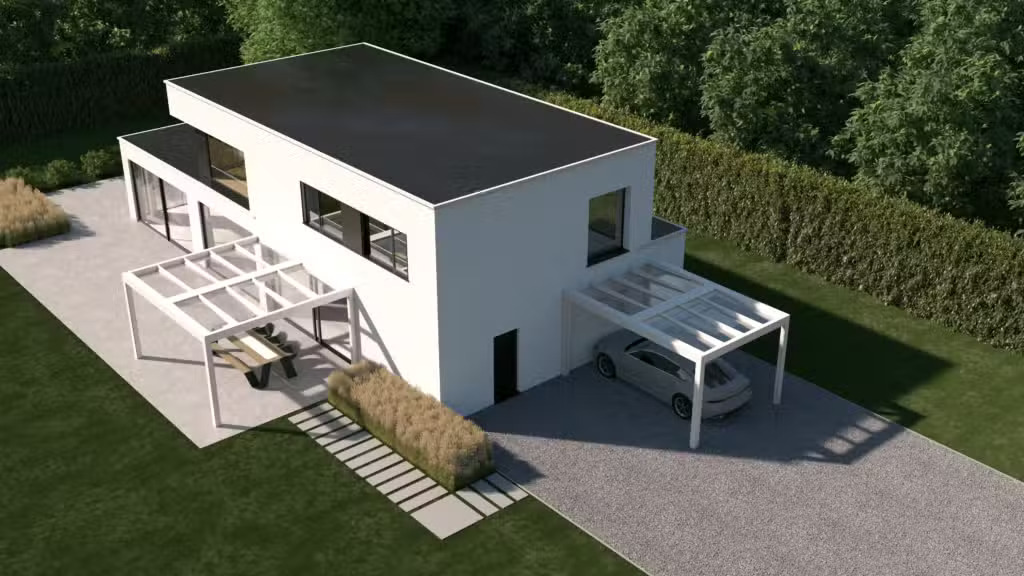 Villa avec carports