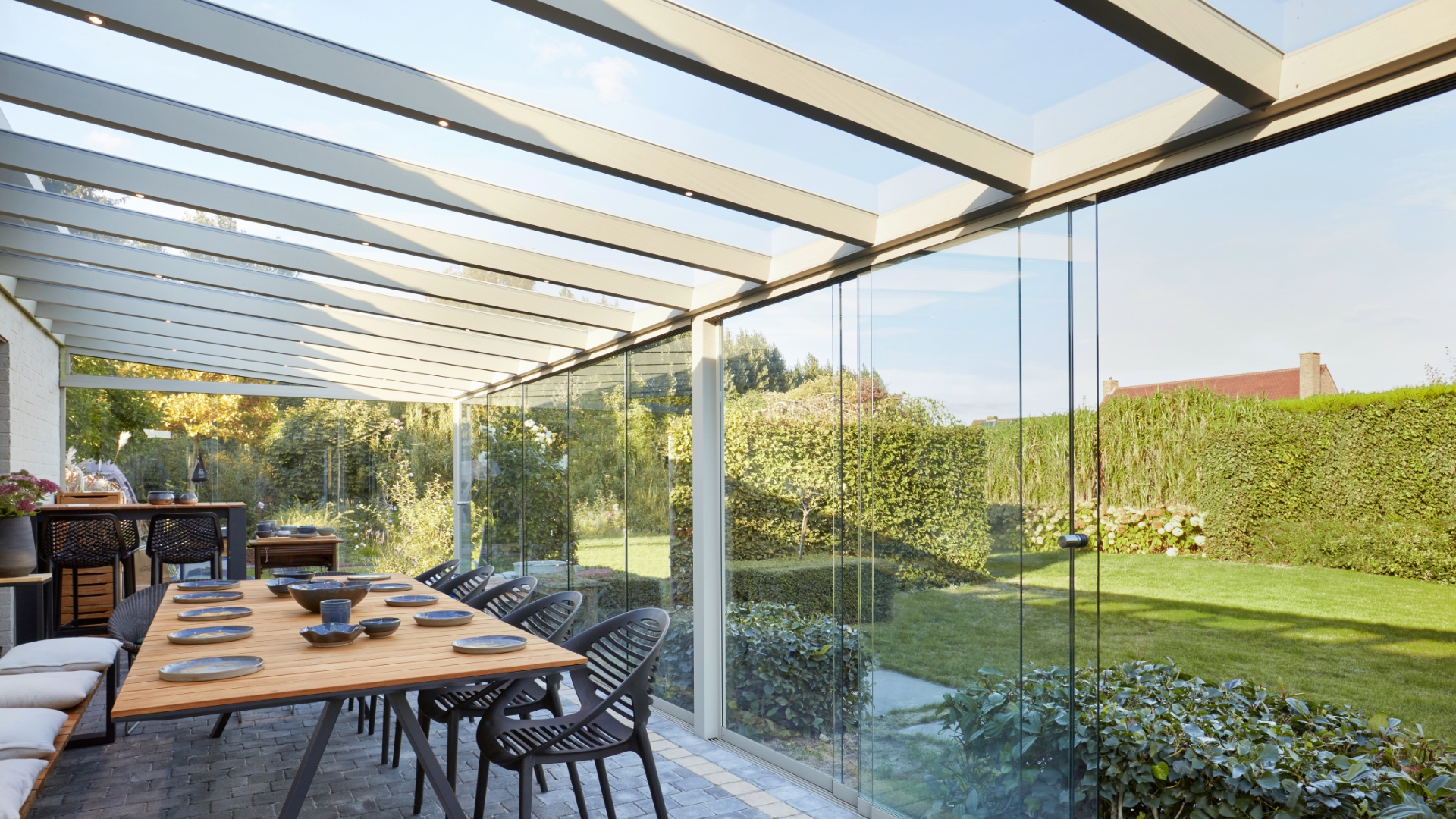 Abri de terrasse Linconyl en verre