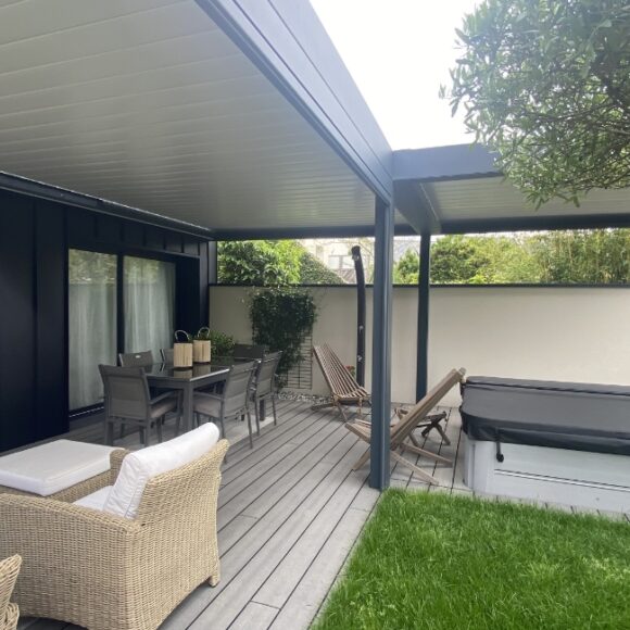 Réalisation de Stores Nantais : double pergola