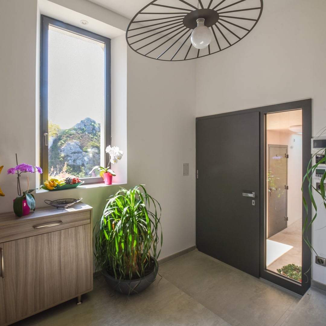 Porte d'entrée alu PVC Linconyl