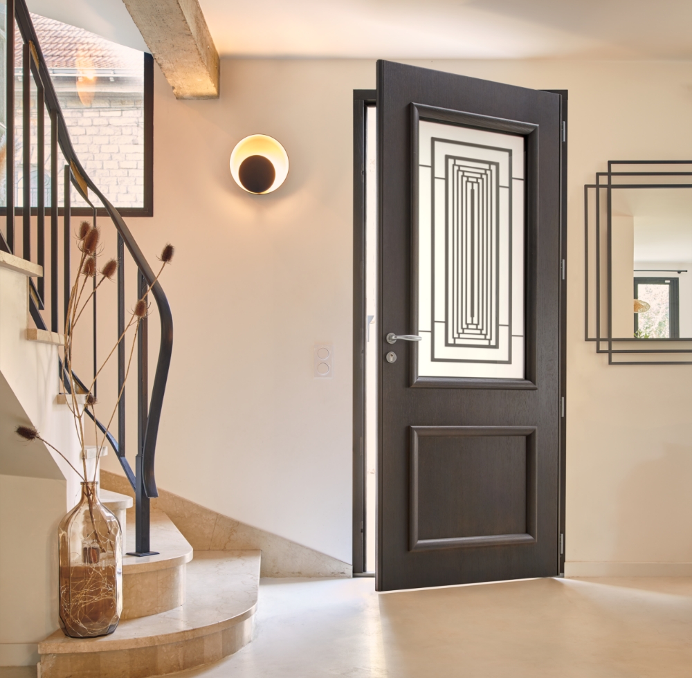 Porte d'entrée mixte Linconyl avec fenêtre