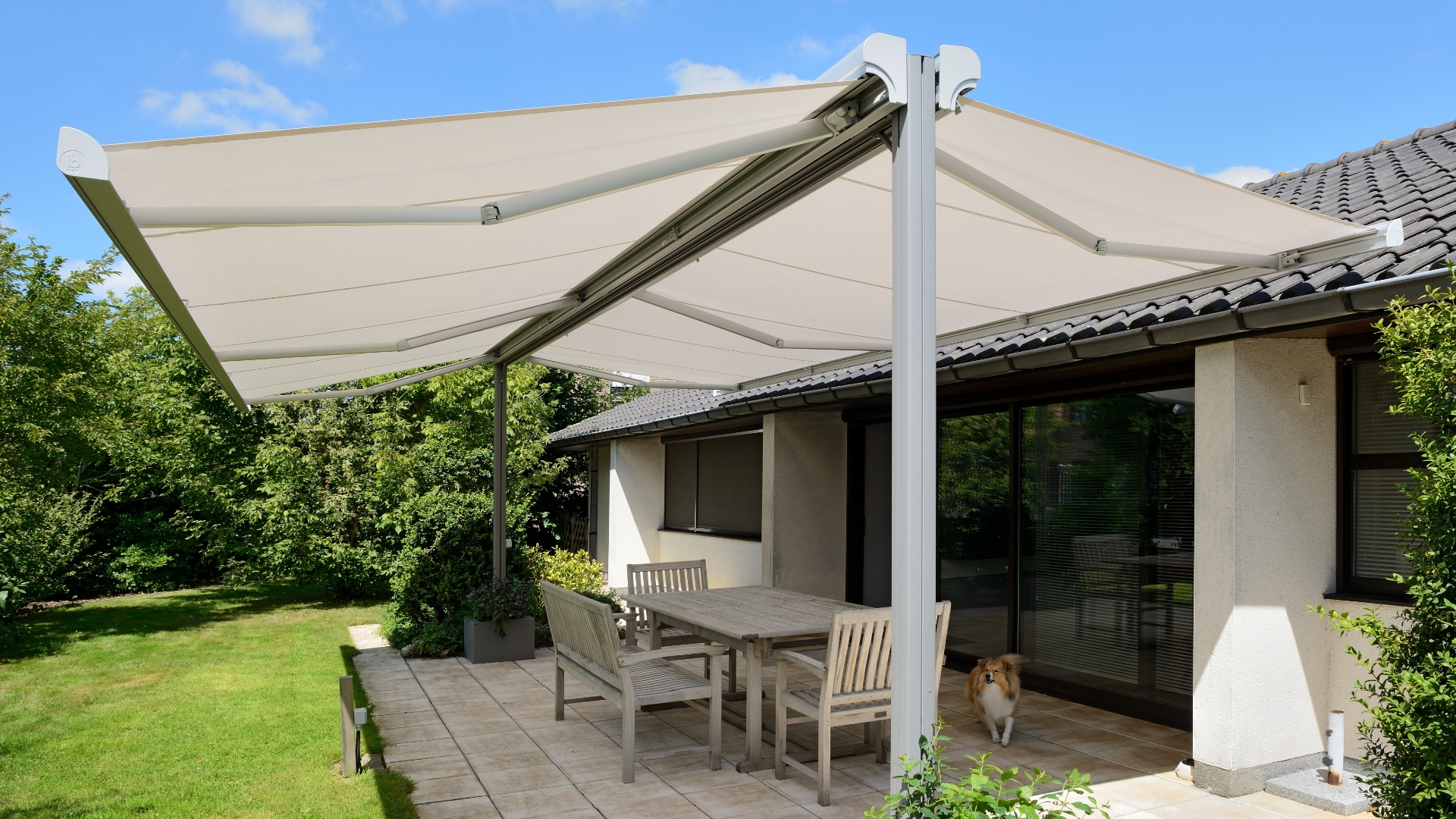 Store double-pente Linconyl terrasse