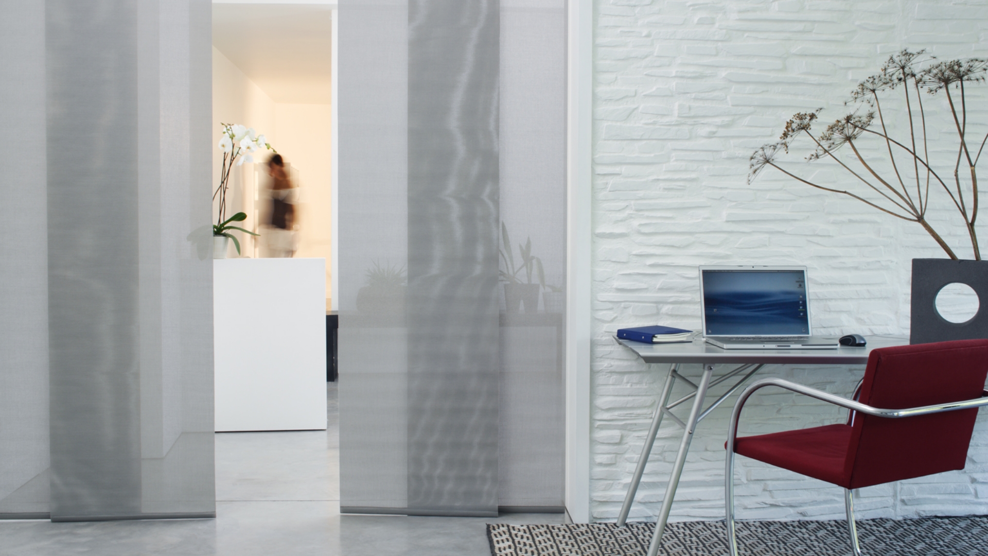 Store panneau japonais Linconyl bureau ouvert